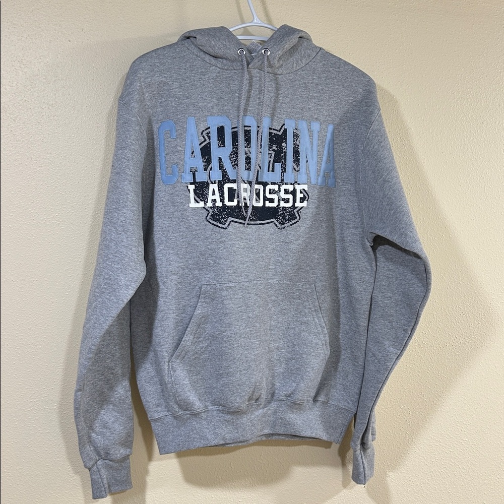 Champion Gray Carolina Lacrosse Hooded Sweatshirt